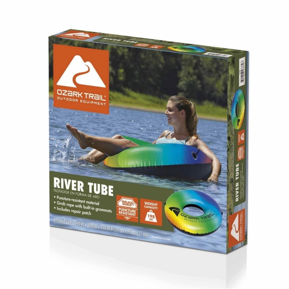 Ozark Trail 45" Multicolor Rainbow River Tube Float, Adult Unisex